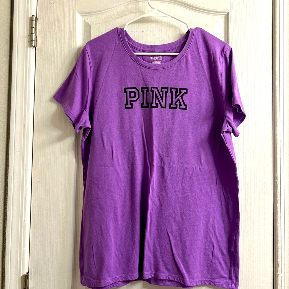 EUC - VS PINK Short Sleeve size XL in Purple💜